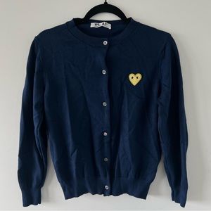 Comme des garçons blue cardigan